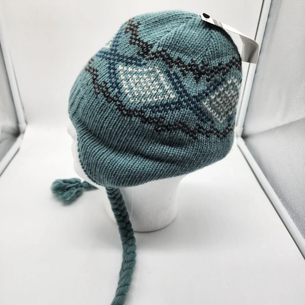 Carhartt Women's Picket Ear Flap Hat OS Blue Wool Blend Sherpa Lined NWT